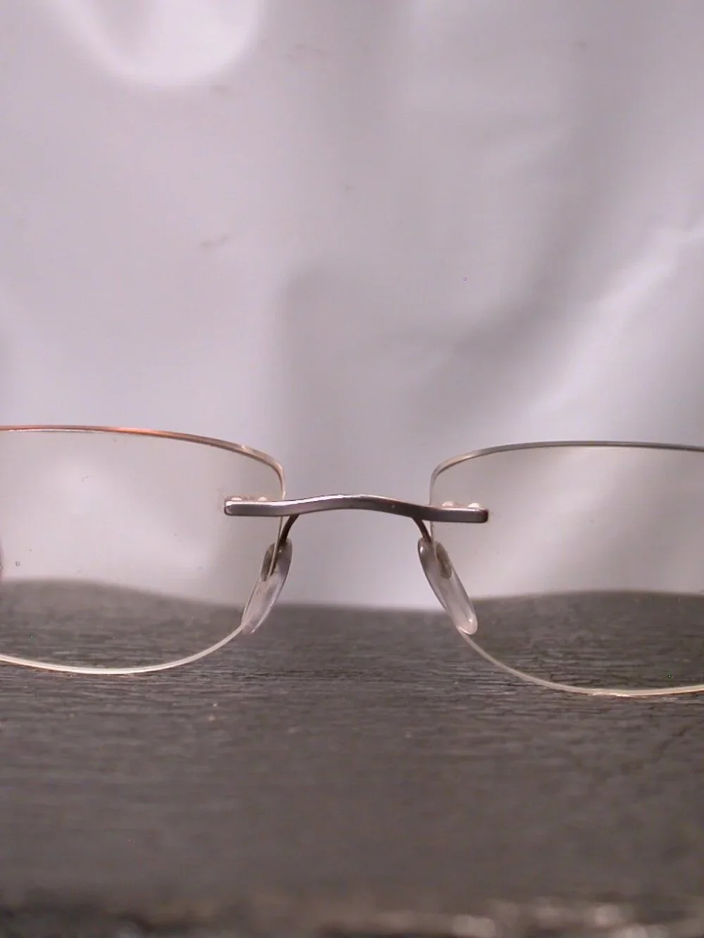Silhouette Titan Frameless Black White Zebra Stripe Eyeglasses Made in Austria